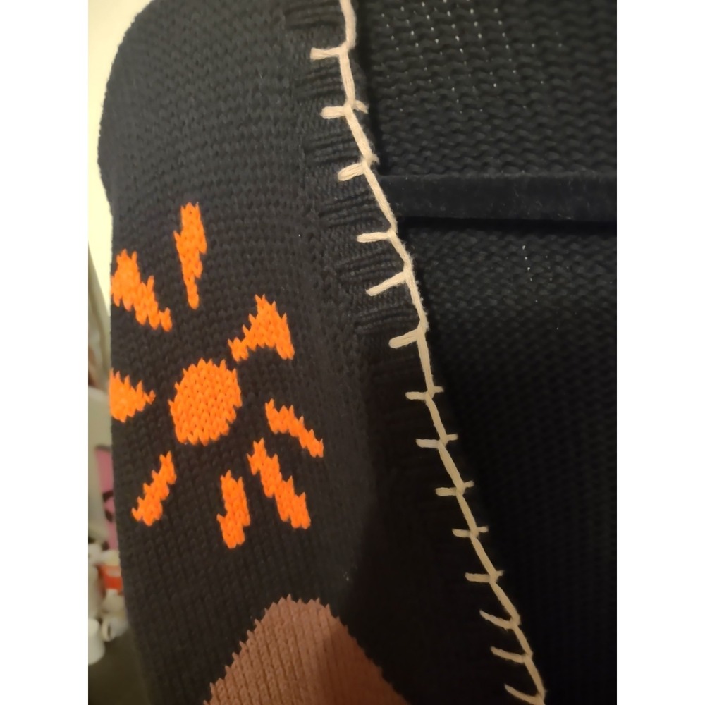 Preston And York Western Themed Sweater M Chunky Knit Catcus Cowboy Artsy Cotton - Picture 6 of 7